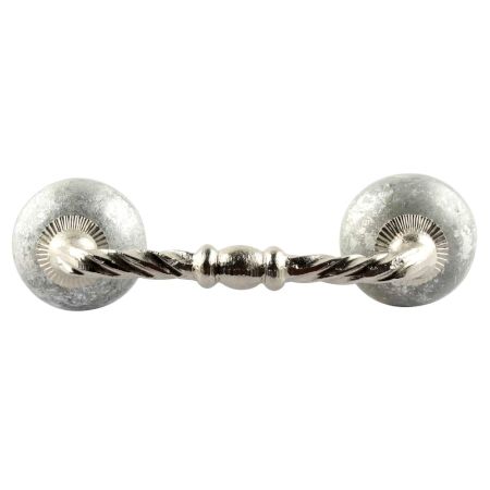 Silver Ceramic Cut Bridge Handles